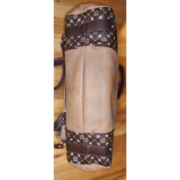 JOSE HESS The Danbury Mint Large Handbag Purse Caramel Tote Bag w/Shoulder Strap - Picture 5 of 16